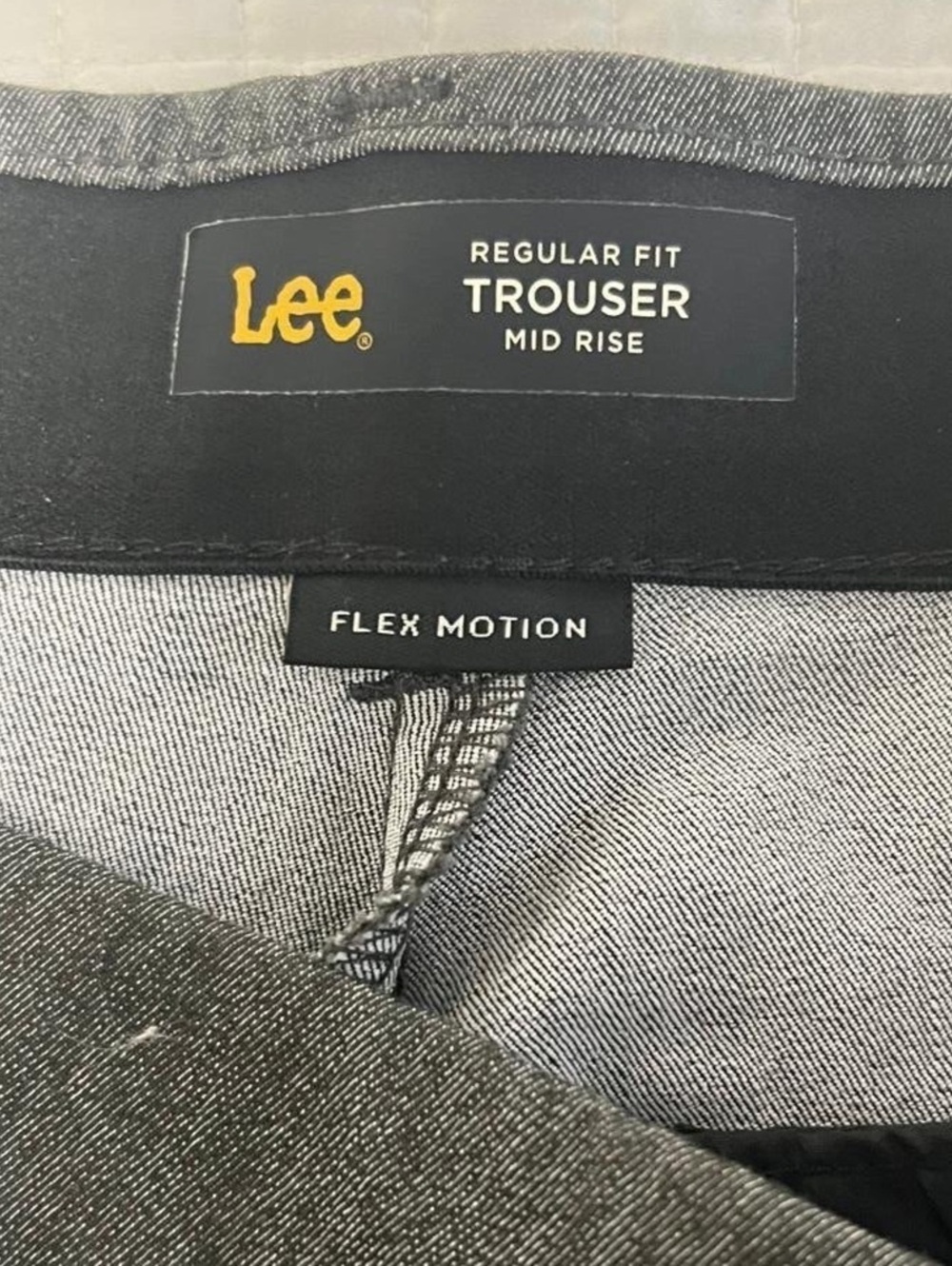 Lee Regular Fit Trouser Gray Mid Rise Regular M Flex Motion - Picture 12 of 12